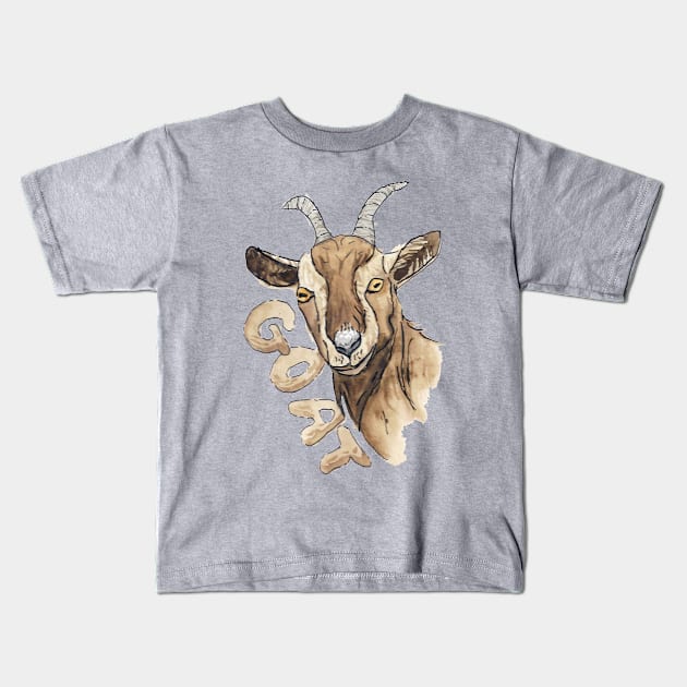 It's Goat Time Kids T-Shirt by DamonDruryArt